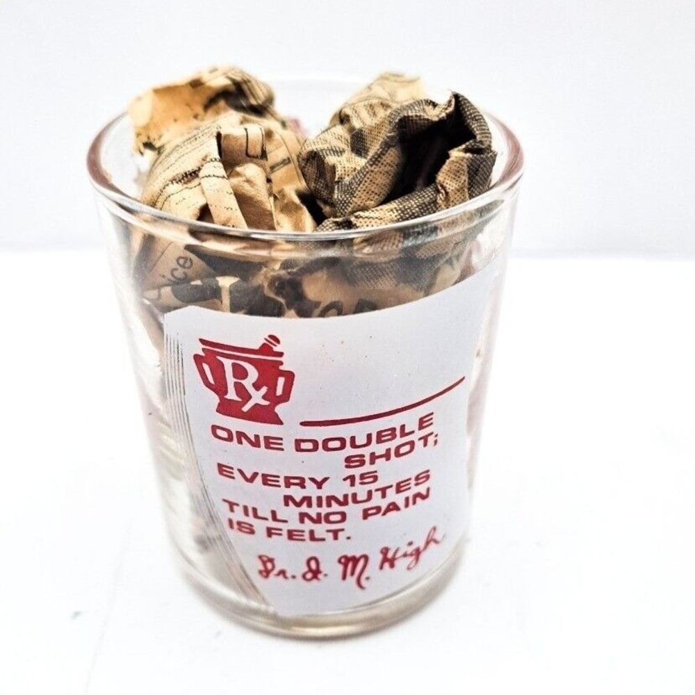 Vintage Mackinac Bridge Shot‎ Glass PHD M High Michigan Novelty Barware